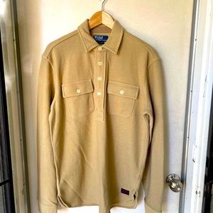 Polo Ralph Lauren Overshirt Jersey Large Tan